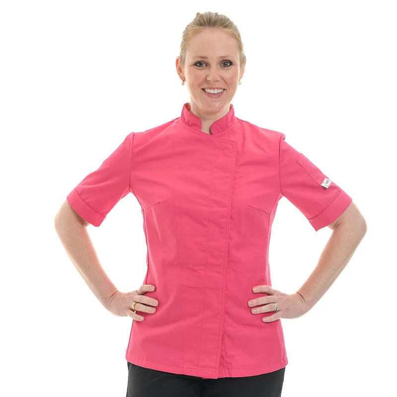 Veste de Cuisine Femme Manches Longues Rose - MANELLI - Image 11
