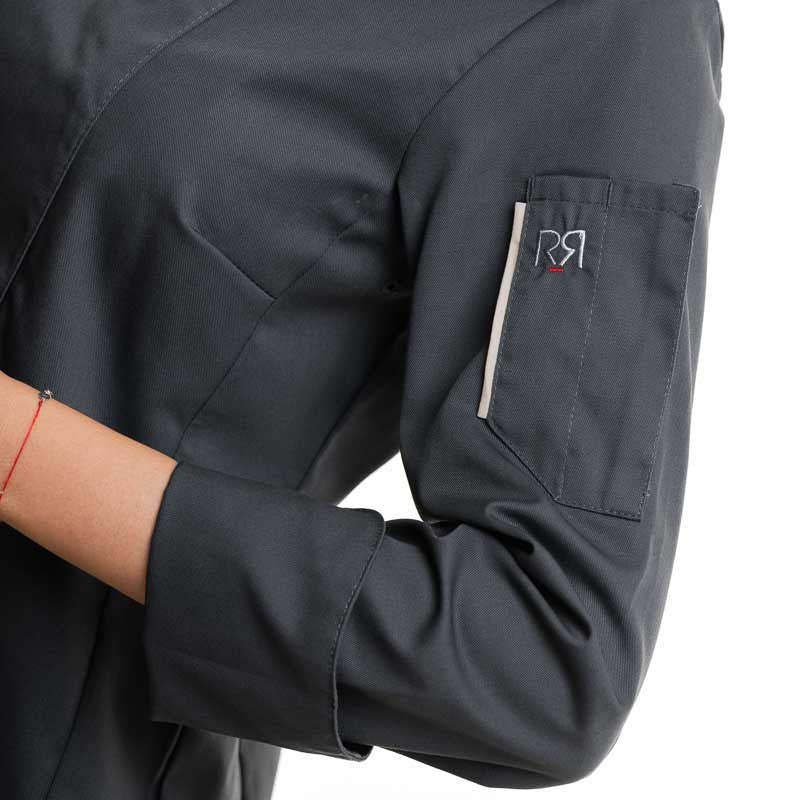 Veste de Cuisine Femme Manches Longues UNERA Anthracite - ROBUR - Image 7