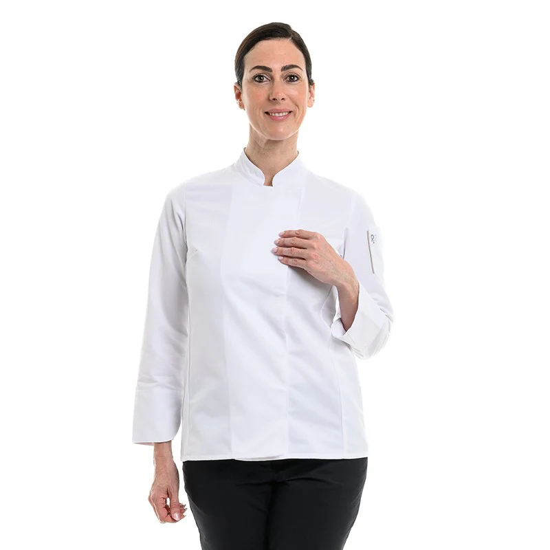 Veste de Cuisine Femme Manches Longues Unera Blanc - ROBUR
