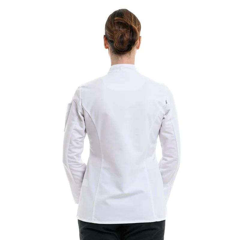 Veste de Cuisine Femme Manches Longues Unera Blanc - ROBUR - Image 3