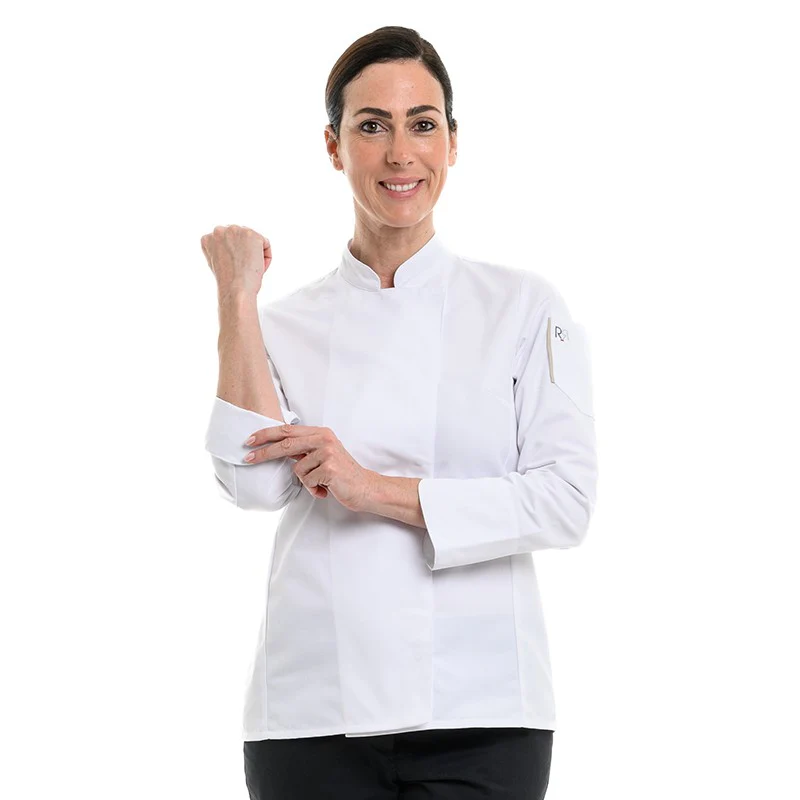 Veste de Cuisine Femme Manches Longues Unera Blanc - ROBUR - Image 4