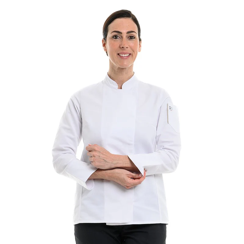 Veste de Cuisine Femme Manches Longues Unera Blanc - ROBUR - Image 5