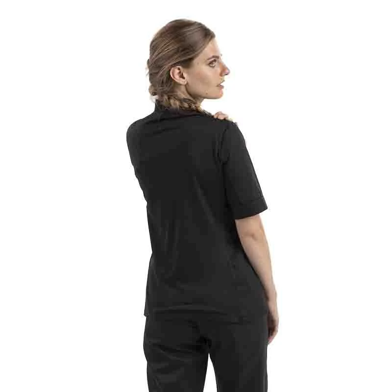 Veste de Cuisine Femme Noire Dos Aéré Manches Courtes - MANELLI - Image 3