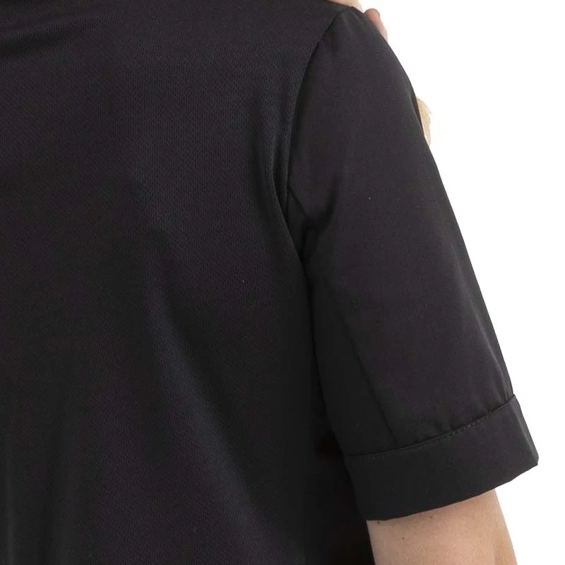 Veste de Cuisine Femme Noire Dos Aéré Manches Courtes - MANELLI - Image 4