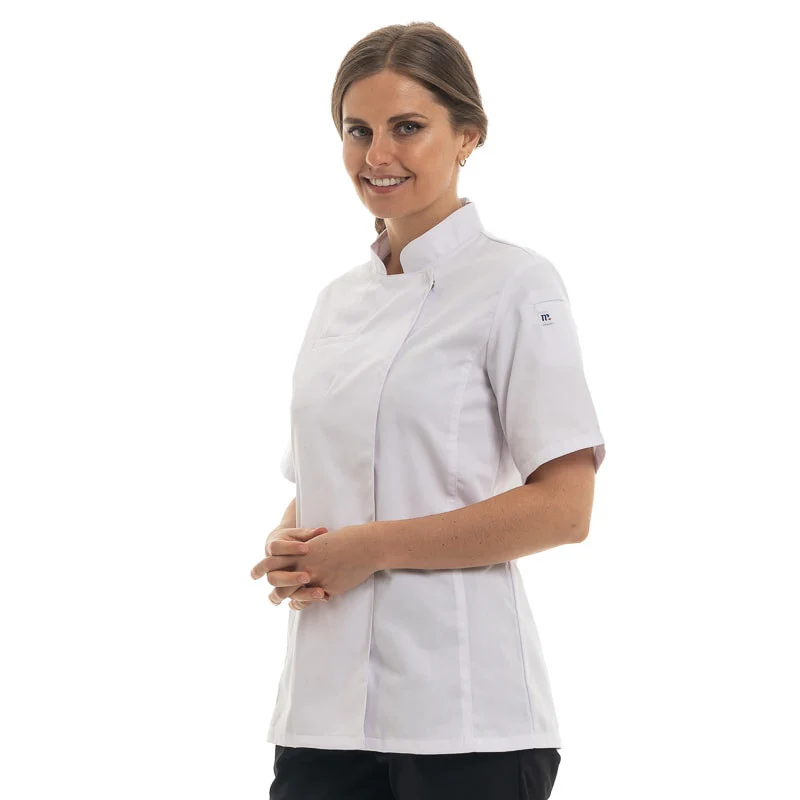 Veste de Cuisine Femme Normande Blanche Made in France - MANELLI - Image 3