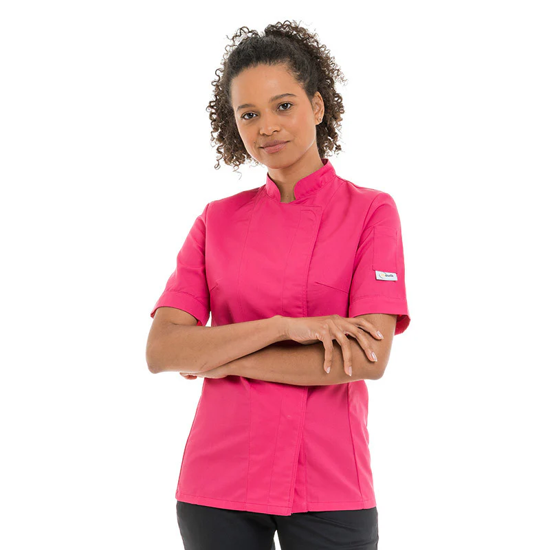 Veste de Cuisine Femme Rose Lady - MANELLI - Image 3