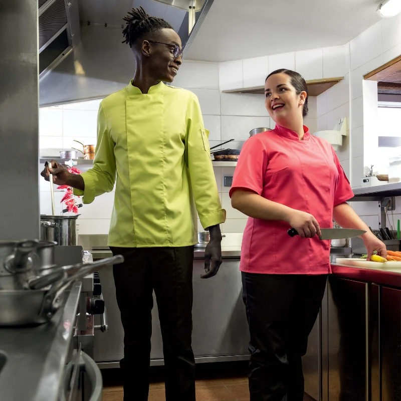 Veste de Cuisine Femme Unera Rose - ROBUR - Image 5
