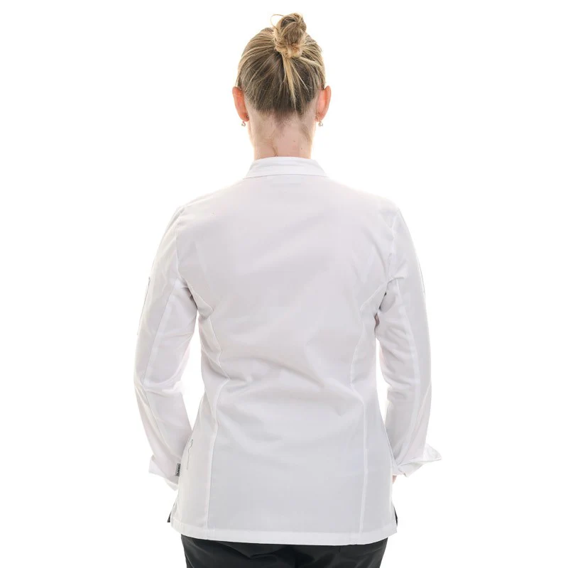 Veste de Cuisine Femme Saffron à Manches Longues Blanche - LAFONT CUISINE - Image 3