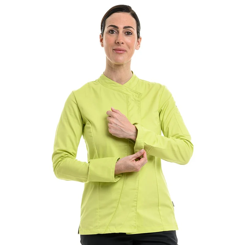 Veste de Cuisine Femme Saffron Manches Longues Beige - LAFONT CUISINE - Image 13
