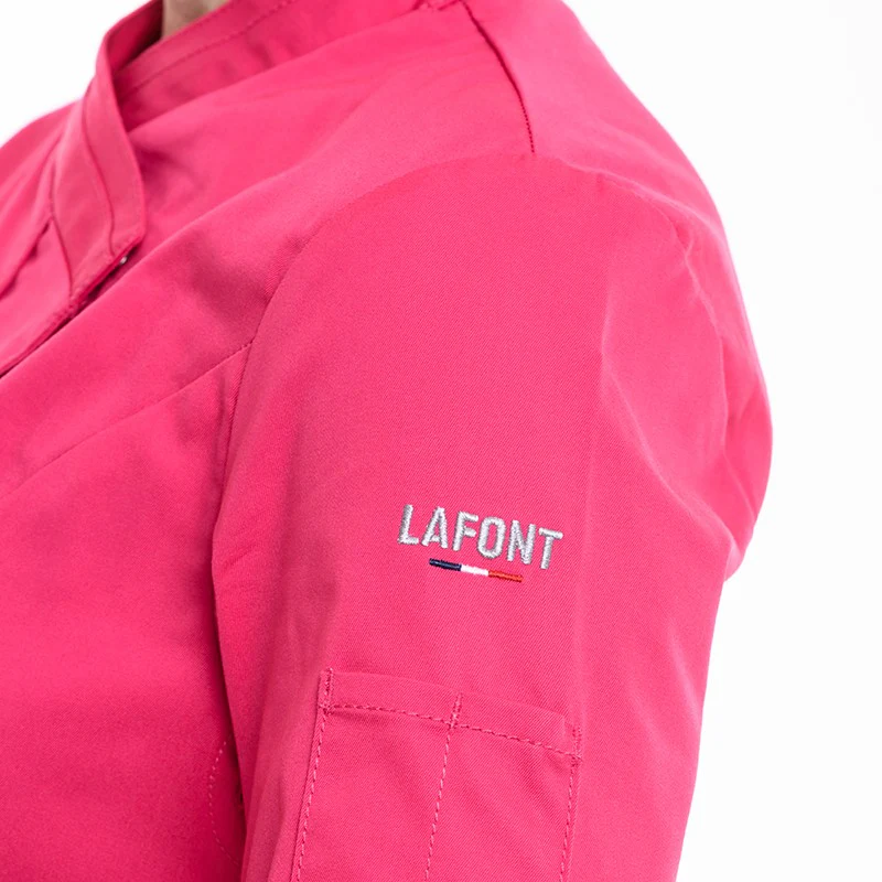 Veste de Cuisine Femme Saffron Manches Longues Fuschia - LAFONT CUISINE - Image 5