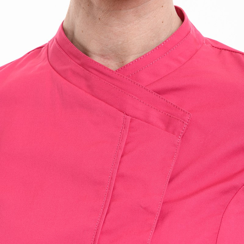 Veste de Cuisine Femme Saffron Manches Longues Fuschia - LAFONT CUISINE - Image 6