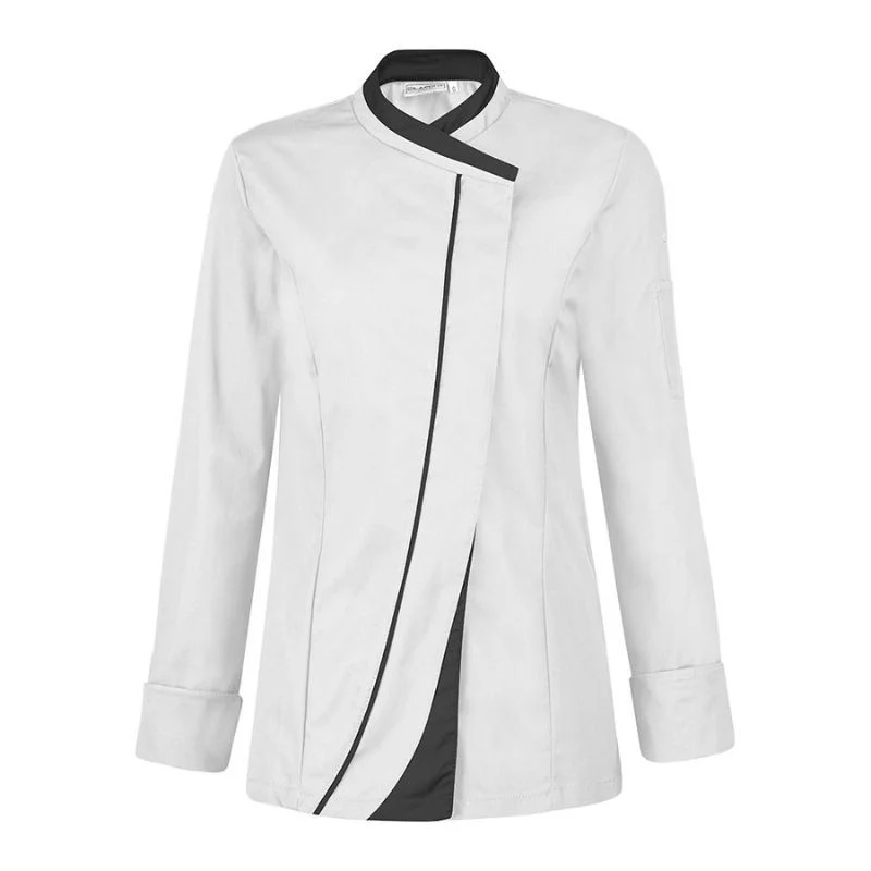 Veste de Cuisine Femme Saffron Manches Longues Gris - LAFONT CUISINE - Image 3