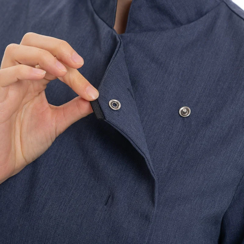 Veste de Cuisine Femme Manches Courtes Denim Shade - MOLINEL - Image 3