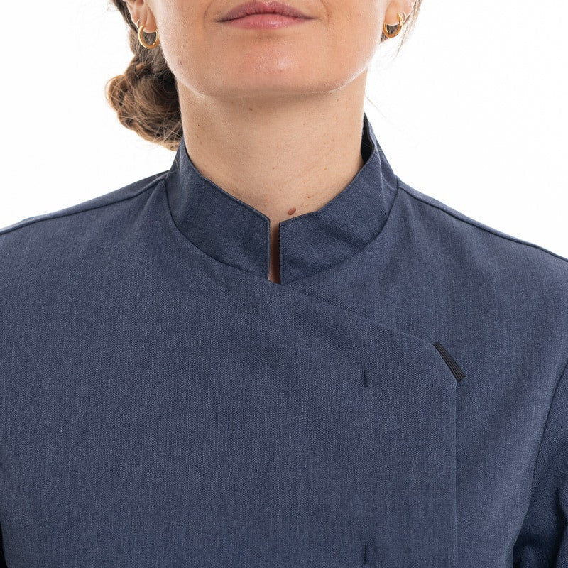 Veste de Cuisine Femme Manches Courtes Denim Shade - MOLINEL - Image 5