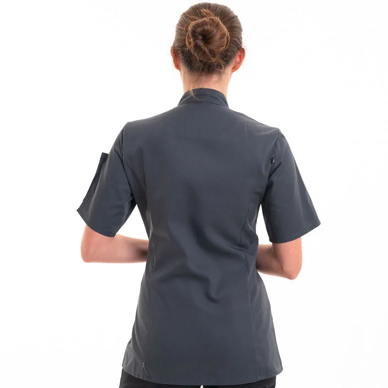 Veste de Cuisine Femme Unera Anthracite - ROBUR - Image 3