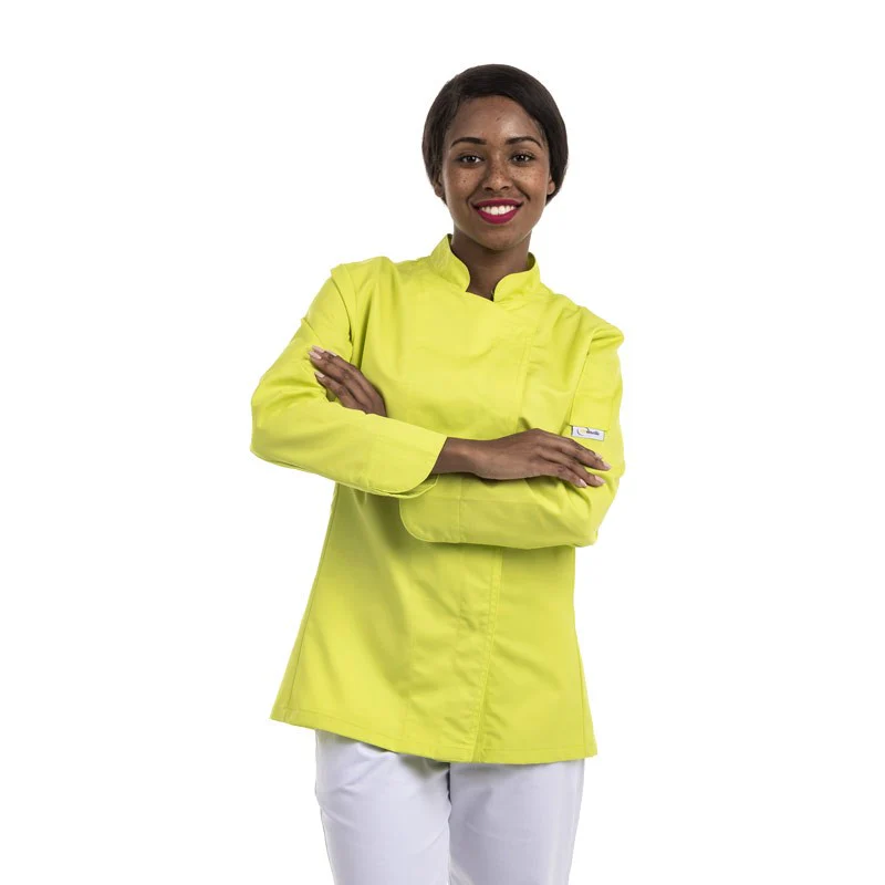 Veste de Cuisine Femme Vert Anis - MANELLI - Image 3