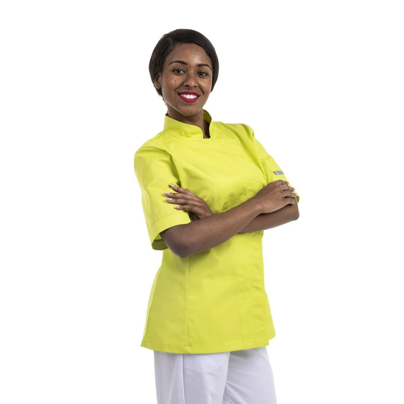 Veste de Cuisine Femme Vert Anis - MANELLI - Image 5