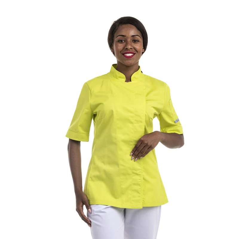 Veste de Cuisine Femme Vert Anis - MANELLI - Image 6