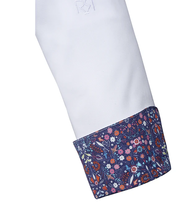 Veste de Cuisine Femme Manches Revers Fleuris Vusti - ROBUR - Image 3