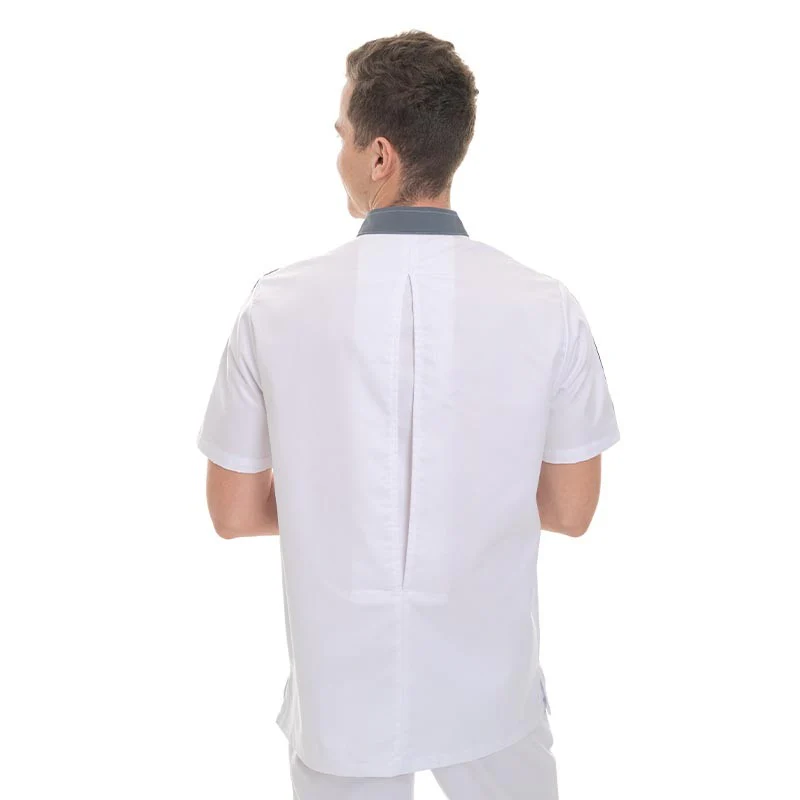 Veste de Cuisine Homme GC Score Blanche Liseré Noir - MOLINEL - Image 4