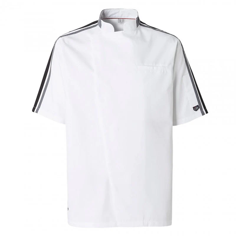 Veste de Cuisine Homme GC Score Blanche Liseré Noir - MOLINEL - Image 5