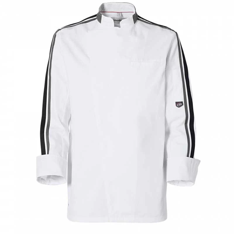 Veste de Cuisine Homme Blanche Liseré Noir GC Score - MOLINEL - Image 5