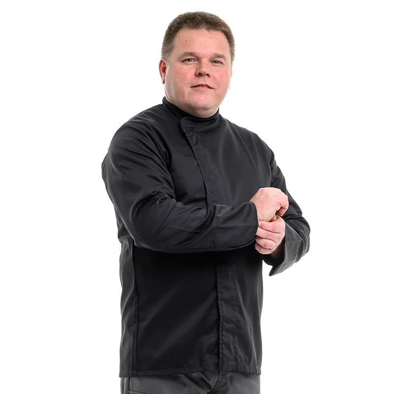 Veste de Cuisine Grande Taille Noire - MANELLI - Image 4