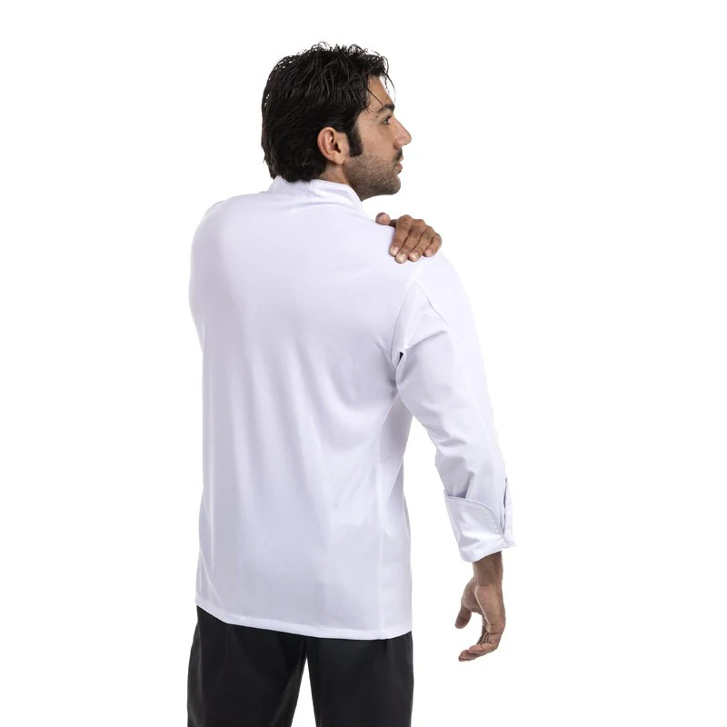 Veste de Cuisine Homme Grande Taille Respirante Liseré Couleur - MANELLI - Image 6