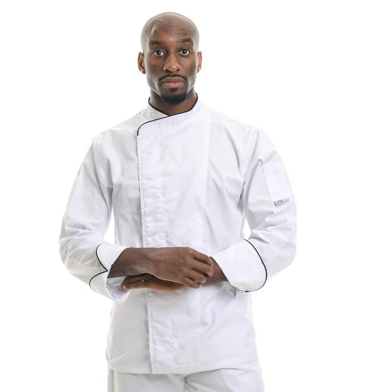 Veste de Cuisine Homme Grande Taille Respirante Liseré Couleur - MANELLI - Image 8