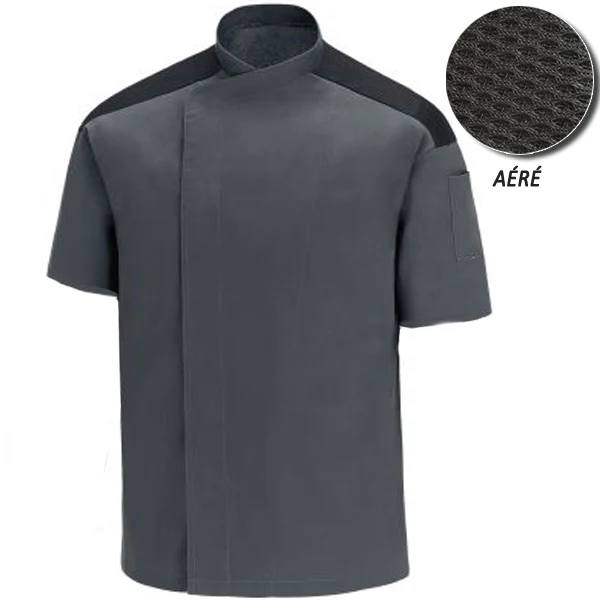 Veste de Cuisine Homme Épaule Aérée Grise - MANELLI - Image 7