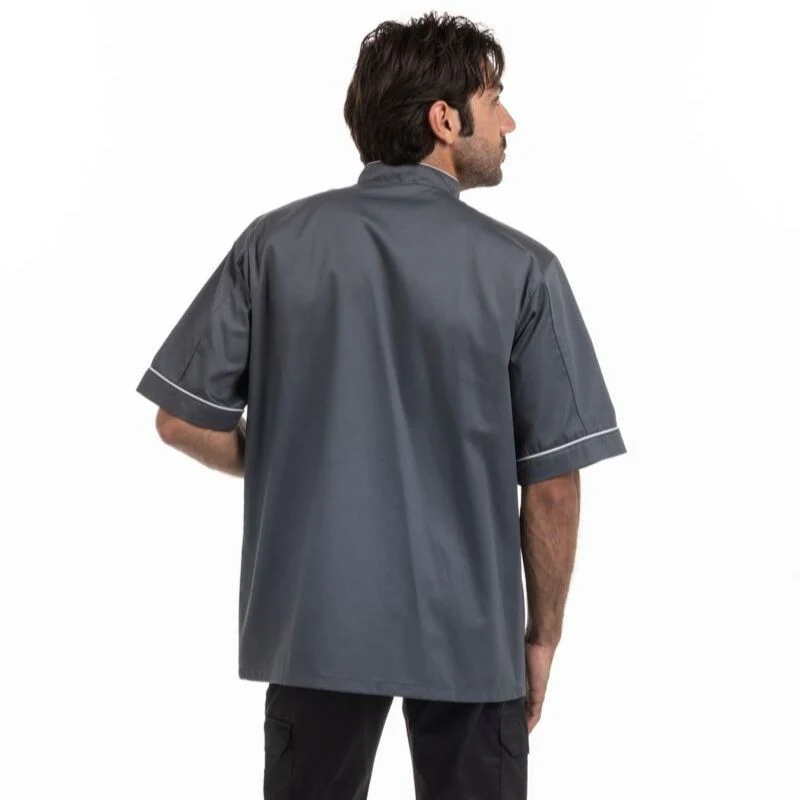 Veste de Cuisine Grande Taille Grise Sandro - MANELLI - Image 3