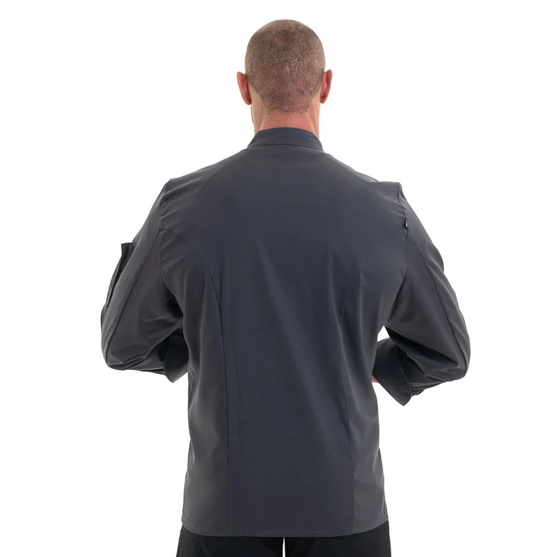 Veste de Cuisine Grise Nero Manches Longues - ROBUR - Image 3