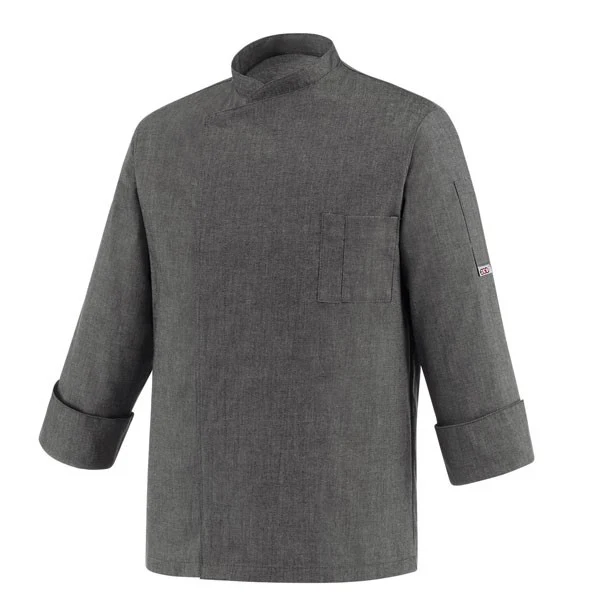 Veste de Cuisine Homme Manches Longues Grise Primo - EGOCHEF - Image 2