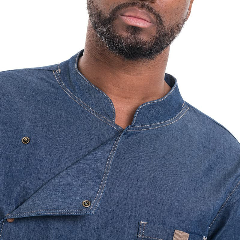 Veste de Cuisine Homme Broca Manches Longues Bleu Jean - LAFONT CUISINE - Image 19