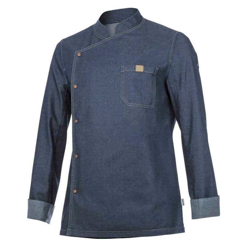Veste de Cuisine Homme Broca Manches Longues Bleu Jean - LAFONT CUISINE - Image 5