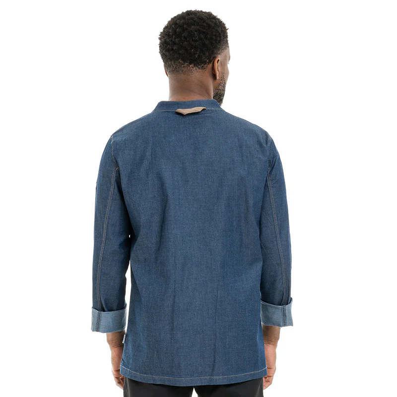 Veste de Cuisine Homme Broca Manches Longues Bleu Jean - LAFONT CUISINE - Image 9