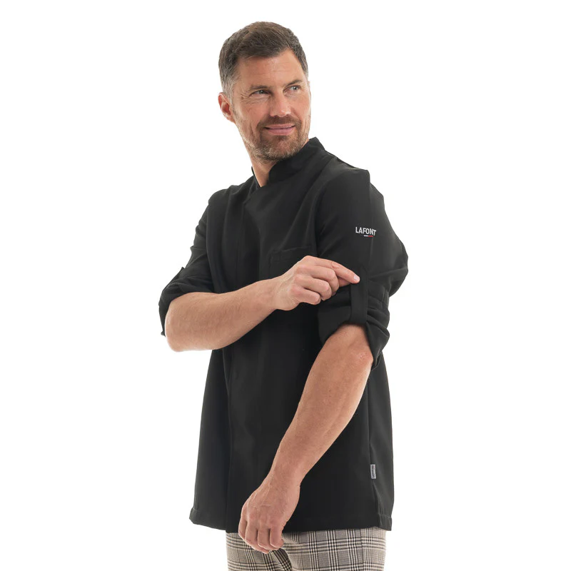 Veste de Cuisine Homme Cabus Manches Longues Noir - LAFONT CUISINE - Image 6