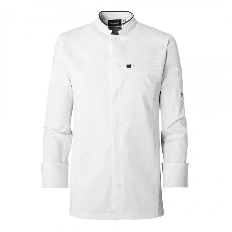Veste de Cuisine Homme Manches Longues Blanc et Noir Crush - MOLINEL - Image 6
