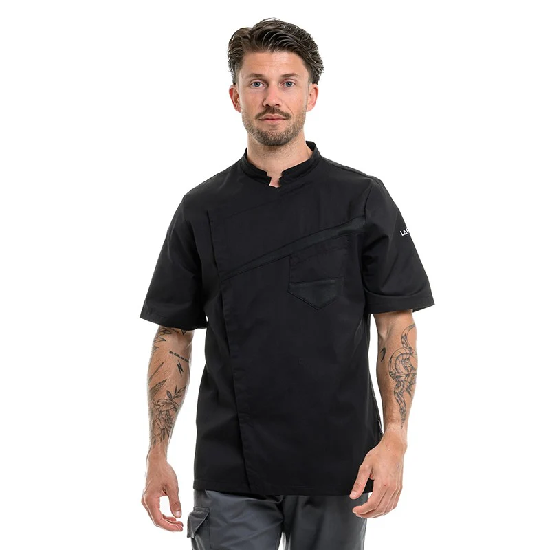 Veste de Cuisine Homme Lemongrass Manches Courtes Blanc - LAFONT CUISINE - Image 10