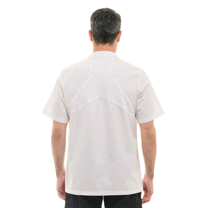 Veste de Cuisine Homme Lemongrass Manches Courtes Blanc - LAFONT CUISINE - Image 3
