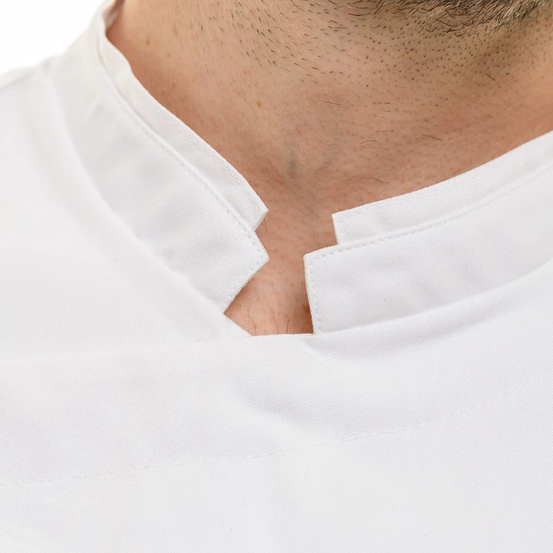 Veste de Cuisine Homme Lemongrass Manches Courtes Blanc - LAFONT CUISINE - Image 4