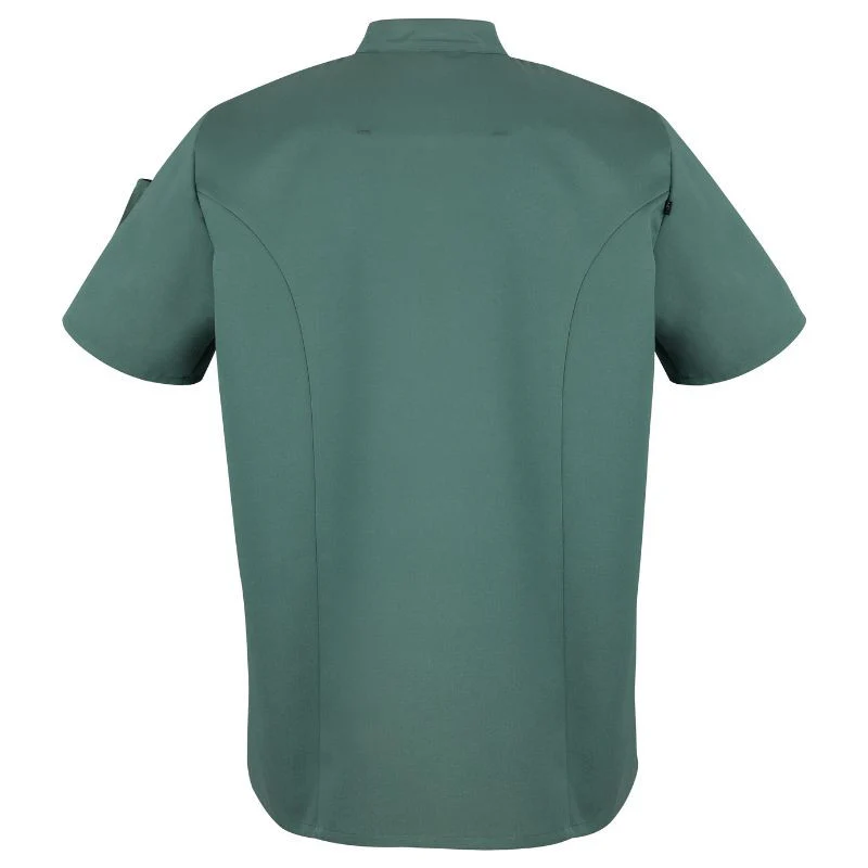 Veste de Cuisine Homme Manches Courtes Nero Vert Sauge – ROBUR - Image 2