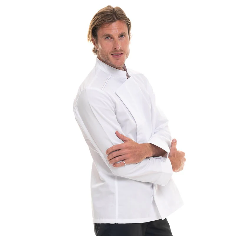 Veste de Cuisine Homme Manches Longues ASPIN Blanc - ROBUR - Image 2