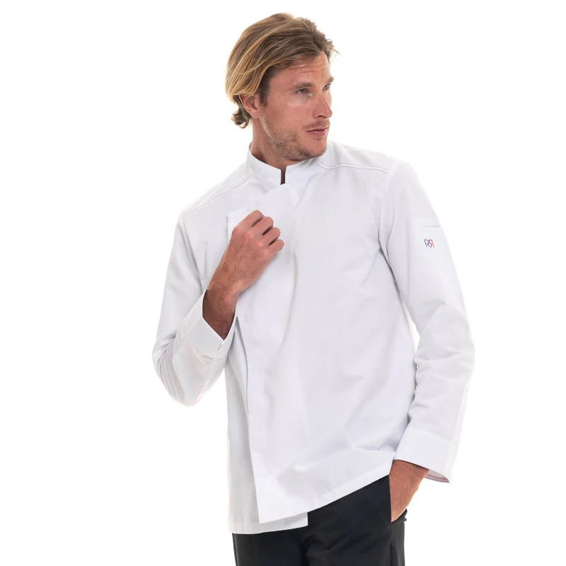 Veste de Cuisine Homme Manches Longues ASPIN Blanc - ROBUR - Image 3