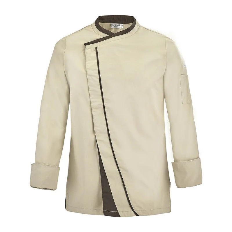 Veste de Cuisine Homme Mint Manches Longues Beige - LAFONT CUISINE - Image 5