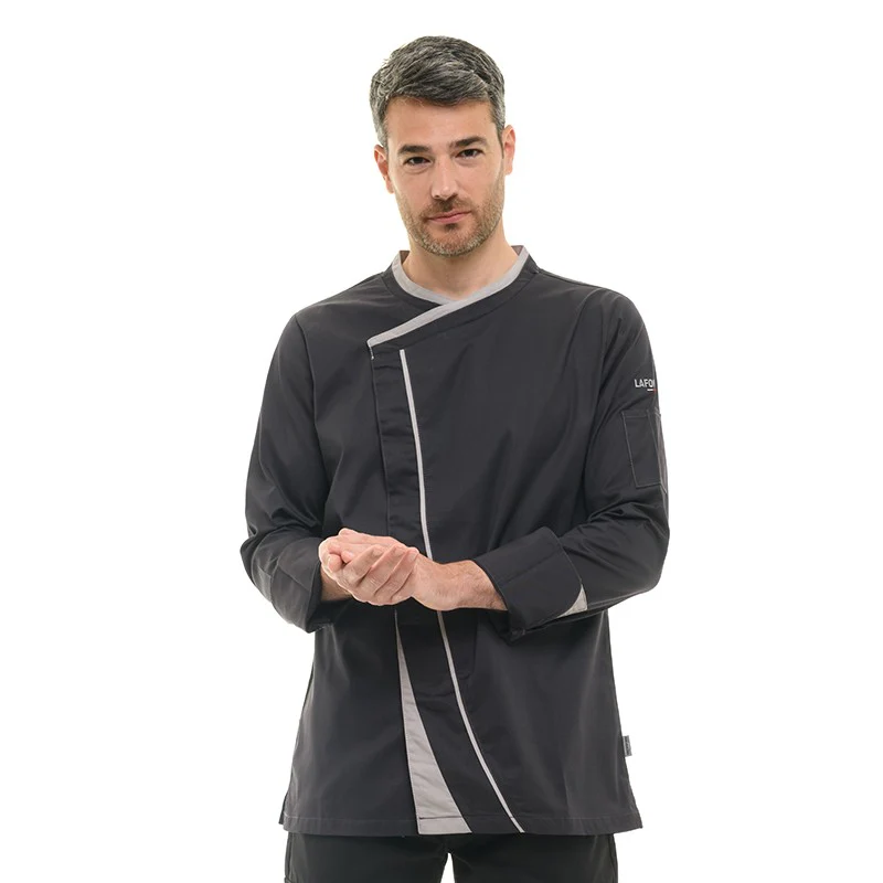 Veste de Cuisine Homme Mint Manches Longues Beige - LAFONT CUISINE - Image 7