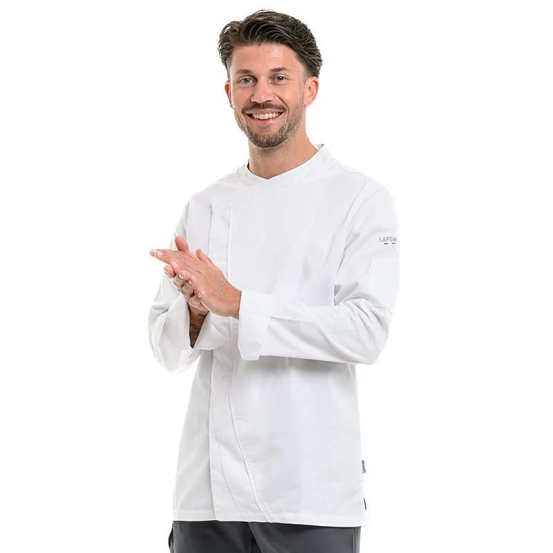 Veste de Cuisine Homme Mint Manches Longues Blanc - LAFONT CUISINE - Image 3