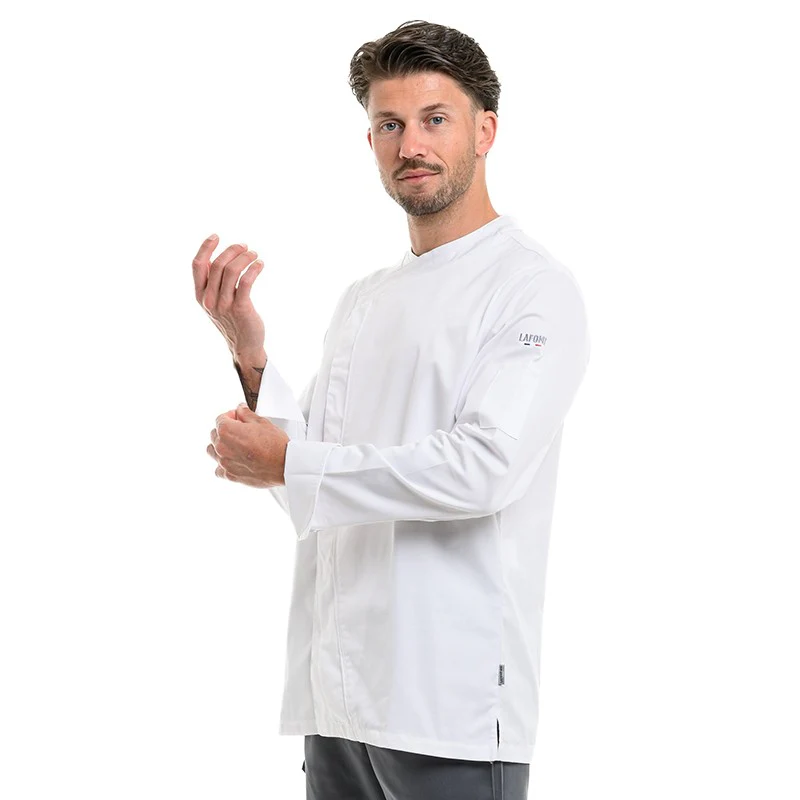 Veste de Cuisine Homme Mint Manches Longues Blanc - LAFONT CUISINE - Image 5