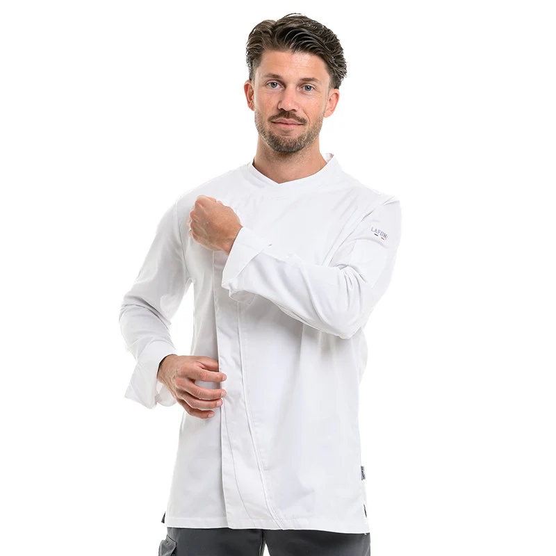 Veste de Cuisine Homme Mint Manches Longues Blanc - LAFONT CUISINE - Image 6