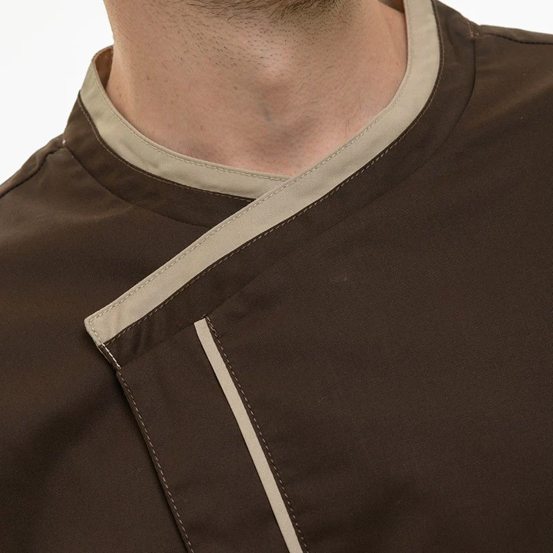 Veste de Cuisine Homme Mint Manches Longues Marron - LAFONT CUISINE - Image 7